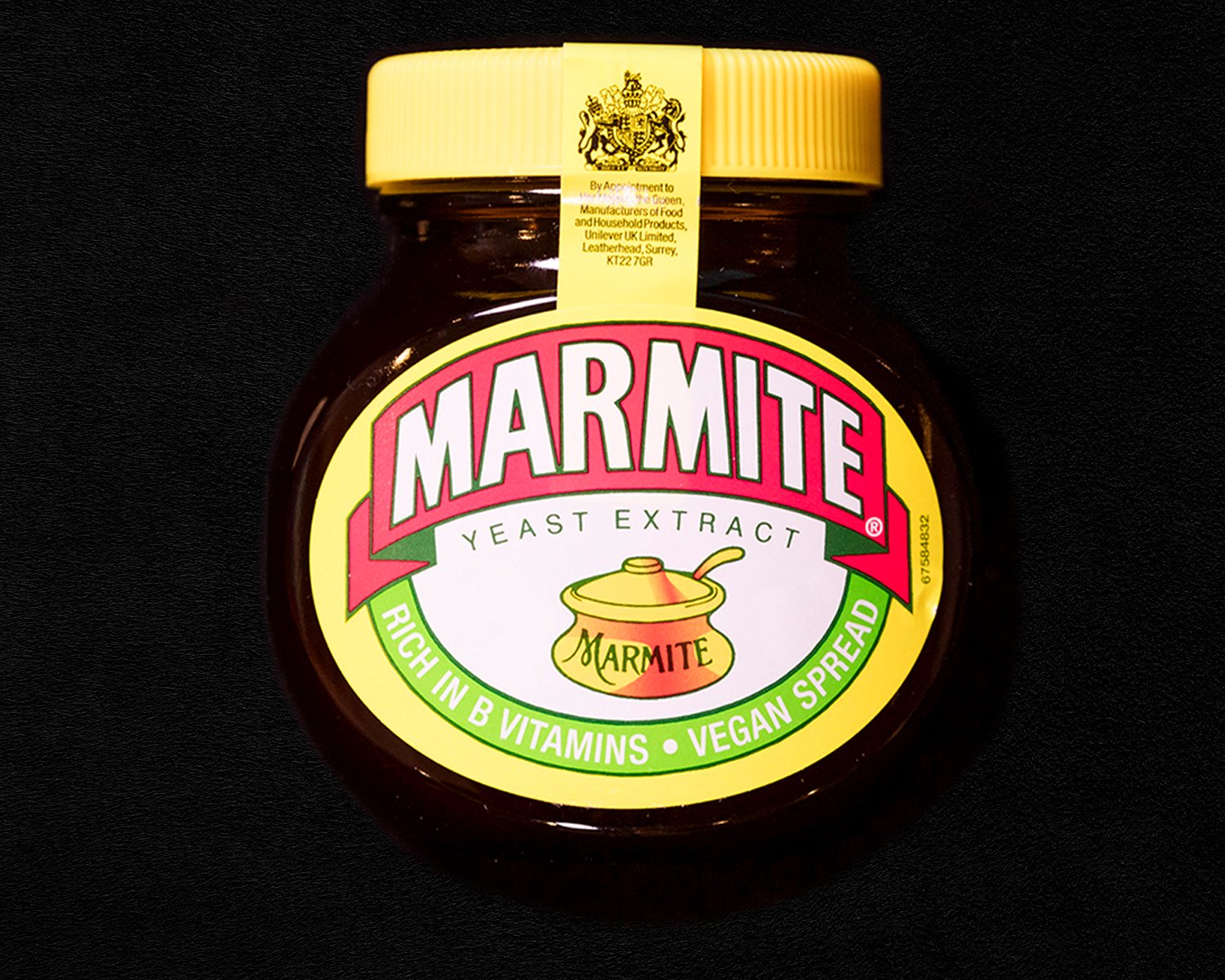 A jar of Marmite. Jane and Peter would enjoy a slice of toast and Marmite when they returned home after an evening concert.
